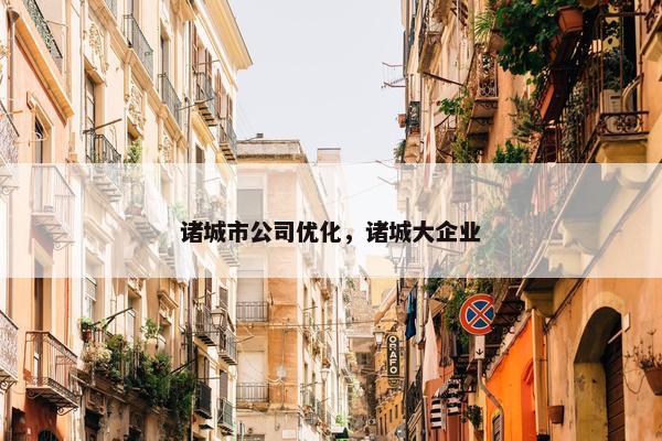 诸城市公司优化，诸城大企业