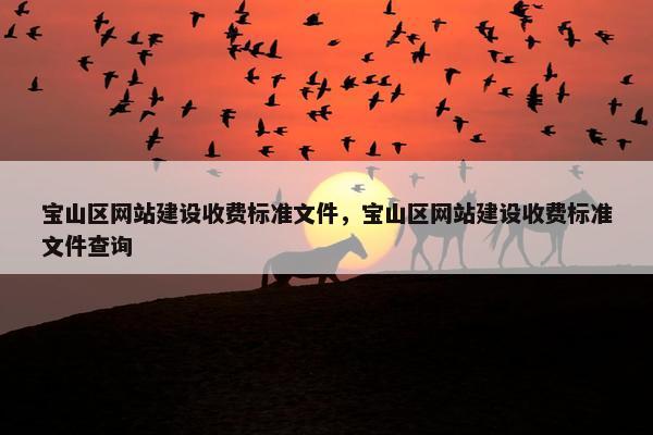 宝山区网站建设收费标准文件，宝山区网站建设收费标准文件查询