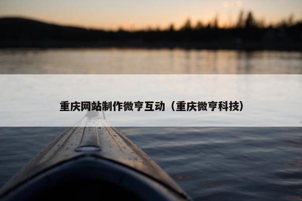 重庆网站制作微亨互动（重庆微亨科技）