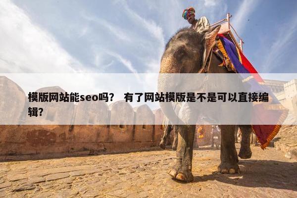 模版网站能seo吗？ 有了网站模版是不是可以直接编辑？