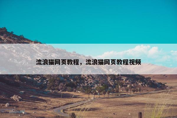 流浪猫网页教程，流浪猫网页教程视频