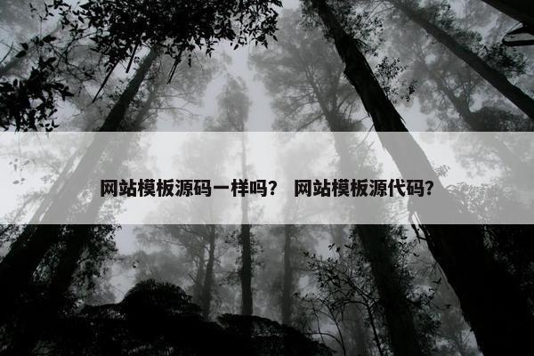网站模板源码一样吗？ 网站模板源代码？