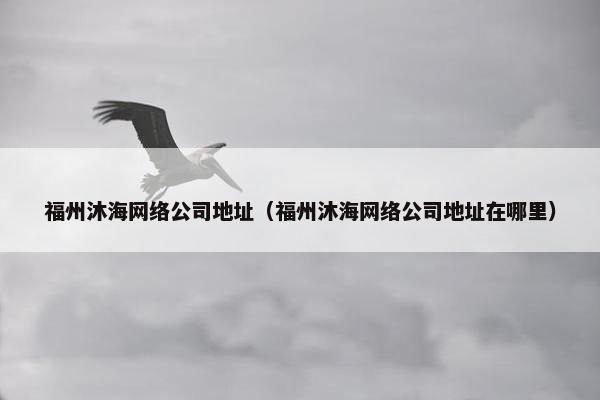 福州沐海网络公司地址（福州沐海网络公司地址在哪里）
