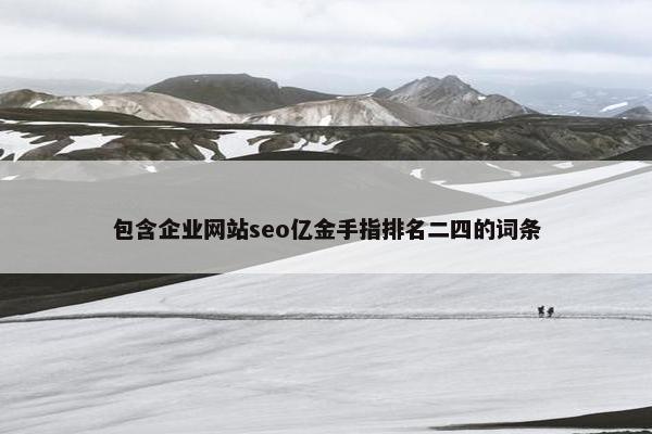 包含企业网站seo亿金手指排名二四的词条