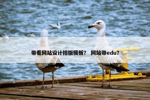 带看网站设计排版模板？ 网站带edu？