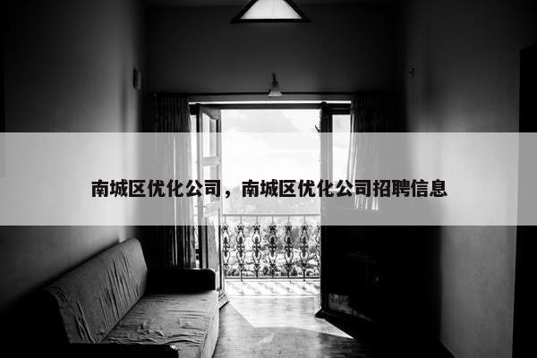 南城区优化公司，南城区优化公司招聘信息