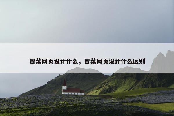 冒菜网页设计什么，冒菜网页设计什么区别