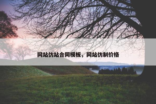 网站仿站合同模板，网站仿制价格