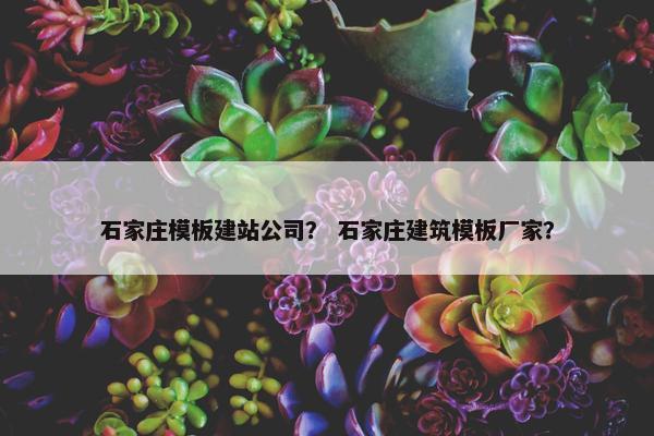 石家庄模板建站公司？ 石家庄建筑模板厂家？