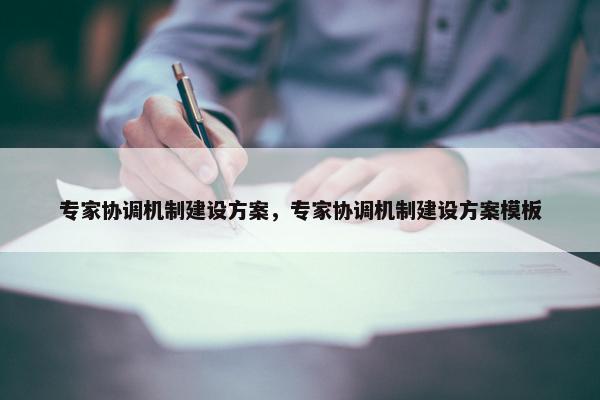 专家协调机制建设方案，专家协调机制建设方案模板
