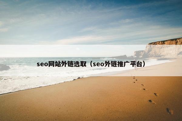 seo网站外链选取（seo外链推广平台）