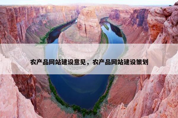 农产品网站建设意见，农产品网站建设策划
