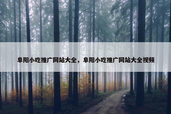 阜阳小吃推广网站大全，阜阳小吃推广网站大全视频