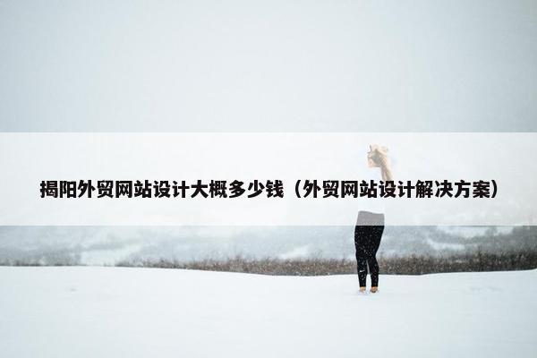 揭阳外贸网站设计大概多少钱（外贸网站设计解决方案）