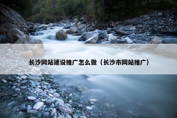 长沙网站建设推广怎么做（长沙市网站推广）
