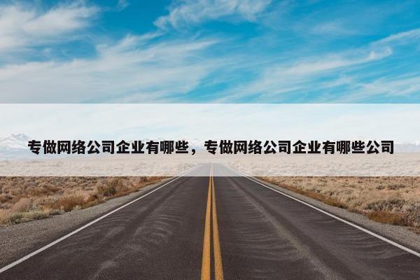 专做网络公司企业有哪些，专做网络公司企业有哪些公司