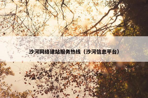 沙河网络建站服务热线（沙河信息平台）