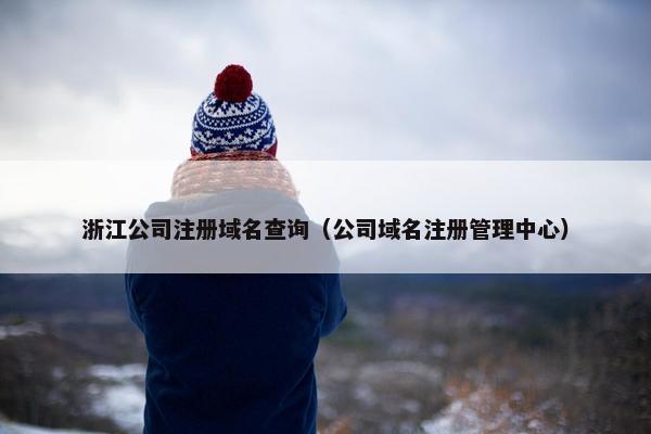 浙江公司注册域名查询（公司域名注册管理中心）