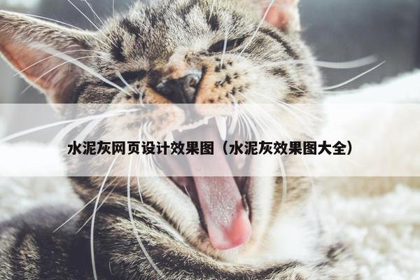 水泥灰网页设计效果图（水泥灰效果图大全）