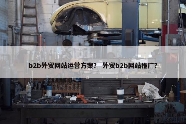b2b外贸网站运营方案？ 外贸b2b网站推广？