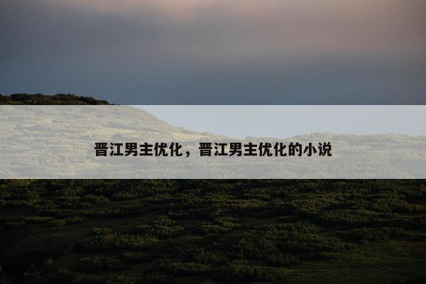 晋江男主优化，晋江男主优化的小说