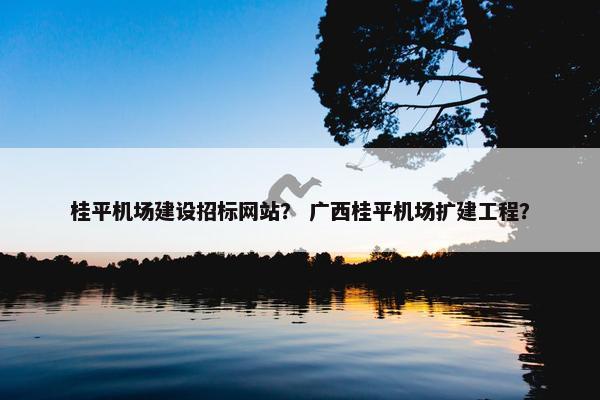 桂平机场建设招标网站？ 广西桂平机场扩建工程？