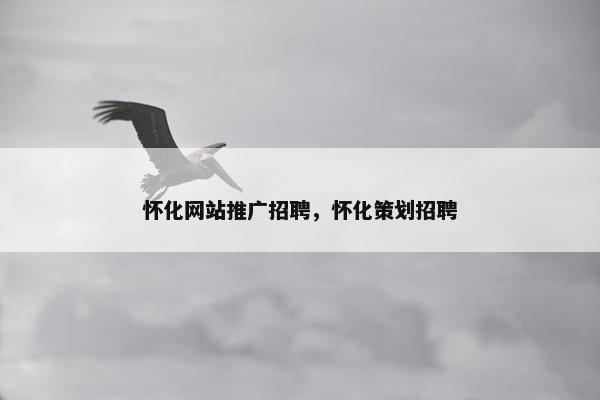 怀化网站推广招聘，怀化策划招聘