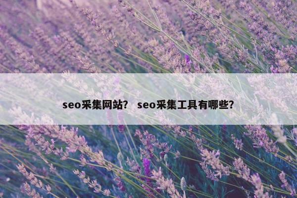 seo采集网站？ seo采集工具有哪些？