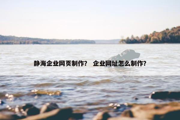 静海企业网页制作？ 企业网址怎么制作？