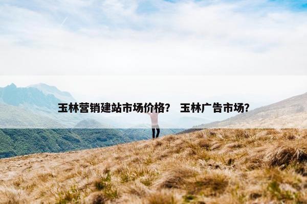 玉林营销建站市场价格？ 玉林广告市场？