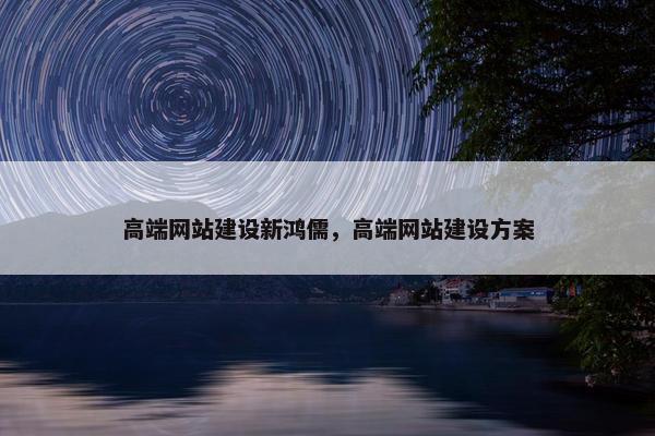 高端网站建设新鸿儒，高端网站建设方案