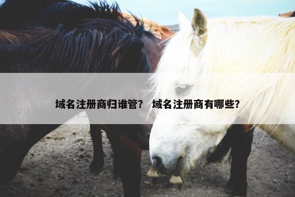 域名注册商归谁管？ 域名注册商有哪些？