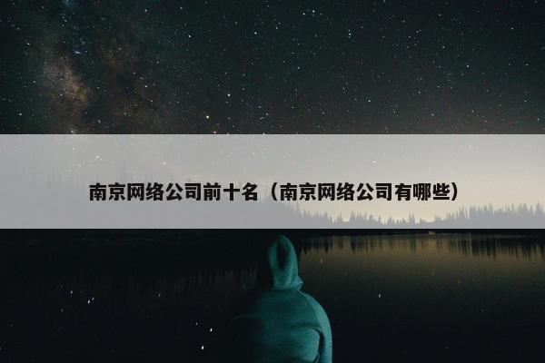南京网络公司前十名（南京网络公司有哪些）
