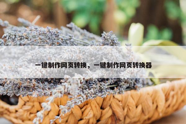 一键制作网页转换，一键制作网页转换器