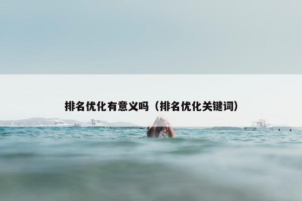 排名优化有意义吗（排名优化关键词）