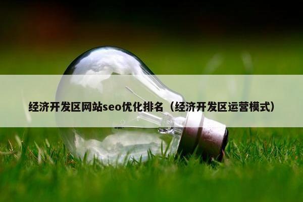经济开发区网站seo优化排名（经济开发区运营模式）