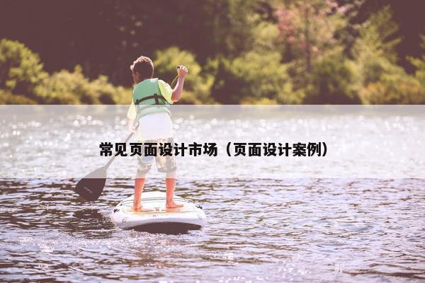 常见页面设计市场（页面设计案例）