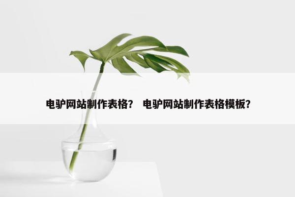 电驴网站制作表格？ 电驴网站制作表格模板？