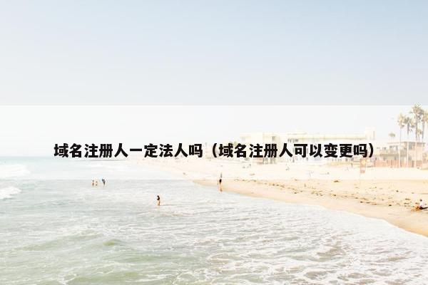域名注册人一定法人吗（域名注册人可以变更吗）