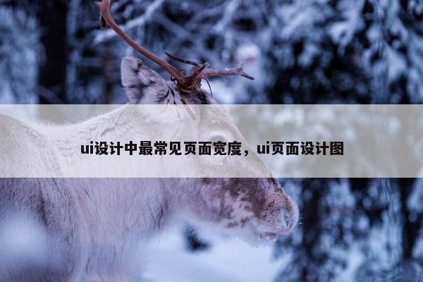 ui设计中最常见页面宽度，ui页面设计图