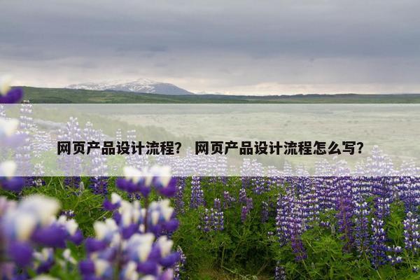 网页产品设计流程？ 网页产品设计流程怎么写？