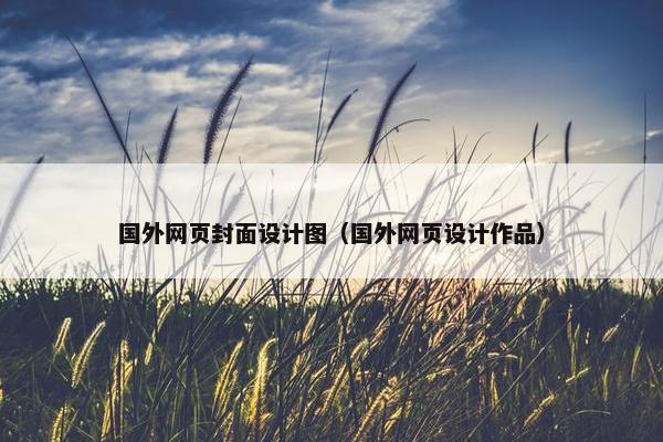 国外网页封面设计图（国外网页设计作品）