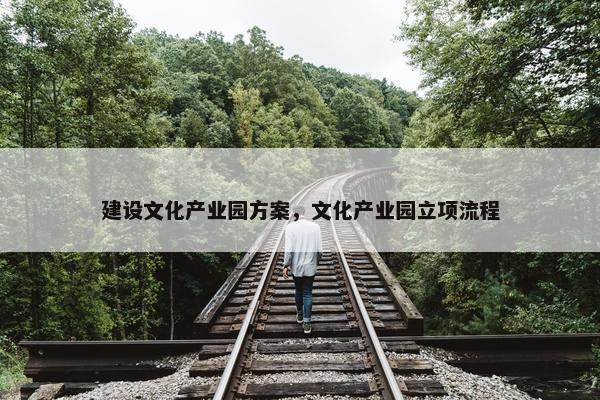 建设文化产业园方案，文化产业园立项流程