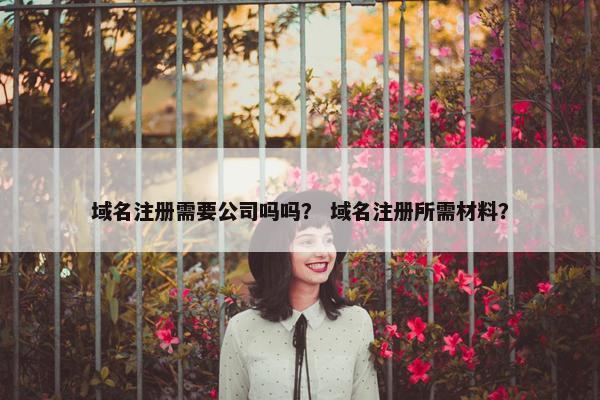 域名注册需要公司吗吗？ 域名注册所需材料？