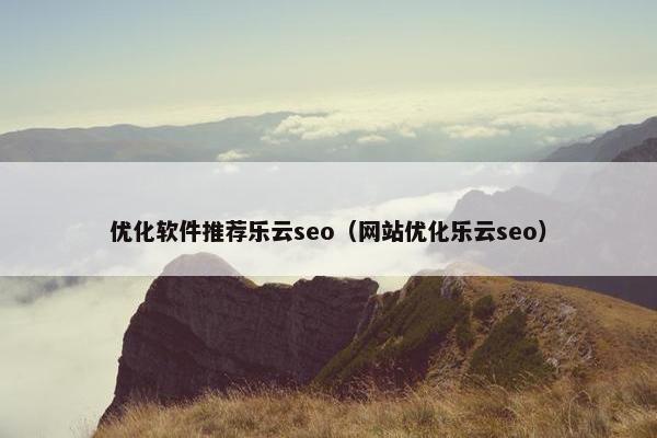 优化软件推荐乐云seo（网站优化乐云seo）