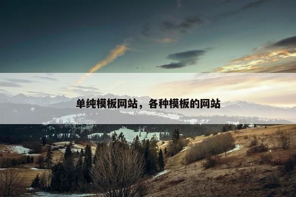 单纯模板网站，各种模板的网站