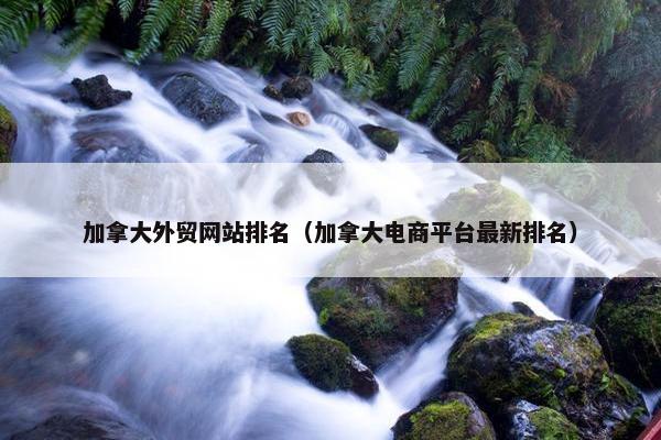 加拿大外贸网站排名（加拿大电商平台最新排名）