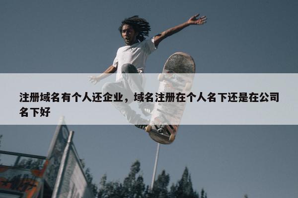 注册域名有个人还企业，域名注册在个人名下还是在公司名下好