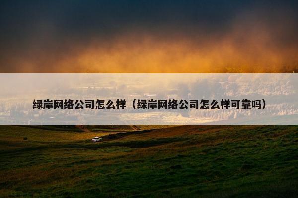 绿岸网络公司怎么样（绿岸网络公司怎么样可靠吗）