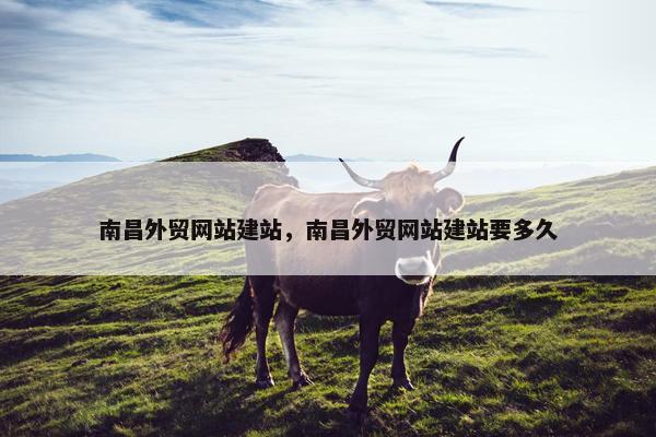 南昌外贸网站建站，南昌外贸网站建站要多久